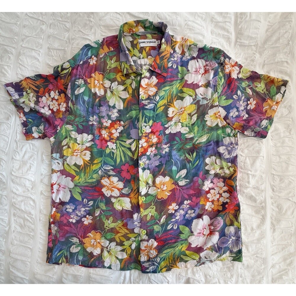 Jams World Men’s Hawaiian Aloha Short Sleeve Shirt, XL, “Oasis”, GUC - Picture 2 of 8
